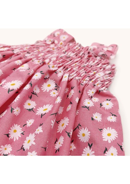 Papatya Baskılı Fırfırlı Askılı Elbise fiyatları