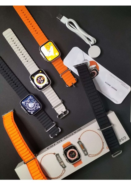 Çift Kordon Akıllı Saat Gs8+ Ultra Watch Erkek-Kadın 45 mm fiyatları