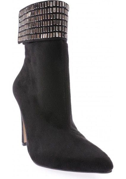 Kadin Sivri Burun Kristal Taşli Ince Topuklu Bot fiyatları