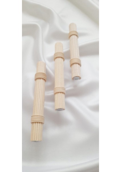 Doğal Rattan Bambu Dolap Kulpu 128 mm