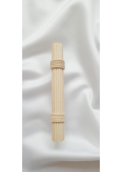 Doğal Rattan Bambu Dolap Kulpu 128 mm