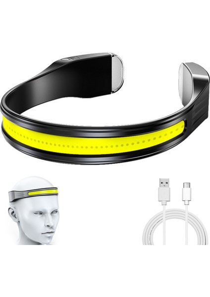 USB Şarjlı Cob LED Kafa Feneri (Yurt Dışından)