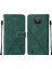 1.4 Için Kabartmalı Pu Deri Stand Cüzdan Telefon Kılıfı - Yeşil (Yurt Dışından) 1