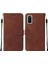 Galaxy S20 Için Kabartmalı Pu Deri Stand Cüzdan Telefon Kılıfı - Kahverengi (Yurt Dışından) 1