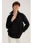 Siyah Oversize Poplin Gömlek 3