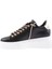 ES854-23Y Kadin Kalin Taban Silver Taş Bağcikli Sneakers Ayakkabi 3