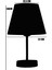 Siyah Modern Ikili Yatak Odası Abajur Siyah Ayaklı Masa Lambası 2