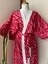 Krinkıl Kumaş Pembe Zebra Desenli Kadın Uzun Kimono Tokalı Set 2