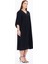 Kadın Büyük Beden Midi Boy Truvakar Kol Elbise 1090 Siyah 2