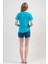 Pamuklu Kadın Kısa Kol Şortlu Pijama Takım 5