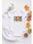 Organik %100 Pamuk Uzun Kollu Beyaz Hello Teddy Bear Bebek Body Bebek Badi Çıtçıtlı Zıbın 1