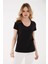 23Y0147K1 Fashion Friends Kadın T-Shirt Siyah 1