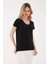 23Y0147K1 Fashion Friends Kadın T-Shirt Siyah 5