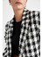 Oversize Fit Kazayağı Desenli Blazer Ceket Z0874AZ22AU 8