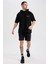 Fit Oversize Fit Kapüşonlu Baskılı Kısa Kollu Pamuklu Tişört Z5632AZ23SP 3
