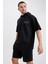 Fit Oversize Fit Kapüşonlu Baskılı Kısa Kollu Pamuklu Tişört Z5632AZ23SP 4