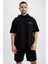 Fit Oversize Fit Kapüşonlu Baskılı Kısa Kollu Pamuklu Tişört Z5632AZ23SP 5
