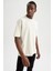 Oversize Fit Bisiklet Yaka Basic Kısa Kollu Tişört V3861AZ22SP 8