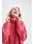 Oversize Fit Balıkçı Yaka Uzun Kollu Triko Tunik X7700AZ22WN 8