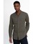 Slim Fit Dar Kalıp Uzun Kol Hakim Yaka Pamuklu Keten Efekt Gömlek10 2