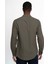 Slim Fit Dar Kalıp Uzun Kol Hakim Yaka Pamuklu Keten Efekt Gömlek10 4