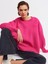 40111 Oversize Sweatshirt-Fuşya 1