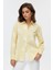 Sarı Papatya Desenli Kareli Gömlek 1