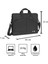 Laptop Çantası 17.3" Notebook Bilgisayar Laptop Evrak Çantası - Siyah -Unisex 2