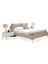 Legato Çift Kişilik Başlıklı Karyola 2'li Set,suni Deri - Krem 4