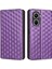 Huawei Nova Için 10 Se 4g Rhombus Desen Basılı Pu Deri Telefon Stand Cüzdan Kılıfı Manyetik Oto Ahmsorbed Telefon Kılıfı (Yurt Dışından) 1