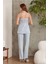 2810 Kadın Mist Dantelli Penye Sabahlıklı Pijama Takımı 3