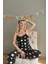 Papatya Dantelli Ip Askılı Örme Kadın Pijama Takımı 3