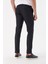 Erkek Lacivert Kareli Slim Fit Classic Pantolon 5