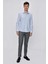 Erkek A. Mavi Basic Slim Fit Dar Kesim Gömlek 5