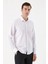Erkek Beyaz Juliet Jakarlı Manşetli Sert Yaka Slim Fit Gömlek 1