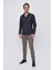 Erkek Lacivert Microcotton Baskılı Slim Fit Gömlek 5