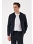 Erkek Lacivert River Island Dinamik Fit Bomber Mont 1