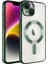 Apple iPhone 13 Kılıf Demre Renkli Silikon Magsafe Wireless Şarj Özellikli Koyu Yeşil 1