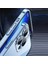 Apple iPhone 13 Pro Max Kılıf Kamera Korumalı Garaj Electroplated Pc Sert Kapak Mavi 3
