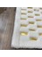 Krem ve Gold Renk Parçalı Peluş Halı 120 x 180 cm 2