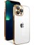 Apple iPhone 13 Pro Kılıf Kamera Korumalı Garaj Electroplated Pc Sert Kapak Gold 1