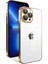 Apple iPhone 12 Pro Max Kılıf Kamera Korumalı Garaj Electroplated Pc Sert Kapak Gold 1