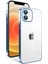 Apple iPhone 12 Kılıf Kamera Korumalı Garaj Electroplated Pc Sert Kapak Mavi 1