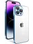 Apple iPhone 14 Pro Max Kılıf Kamera Korumalı Garaj Electroplated Pc Sert Kapak Mavi 1
