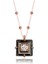 Swarovski Crystal Taşlı Rose Top Zincir Siyah Elmas Gümüş Kadın Kolye 2