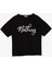Kız Çocuk Tişört Taşlı Yazı Baskılı 9-16 Yaş, Siyah 1