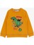 Erkek Çocuk Eşofman Takımı Dinozor Baskılı 1.5-5 Yaş, Hardal Sarı 3