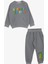 Erkek Çocuk Eşofman Takımı Renkli Slogan Baskılı 1-4 Yaş, Gri 1