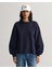 Kadın Lacivert Oversize Fit Bisiklet Yaka Sweatshirt 4200665.433 1