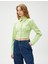 Crop Poplin Gömlek Uzun Kollu Beli Korseli Düğmeli Pamuklu 3